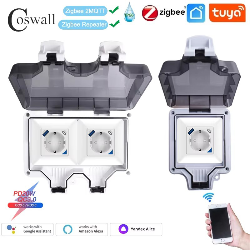 Controller Charging Stand - Coswall IP66 Waterproof EU Socket Tuya
