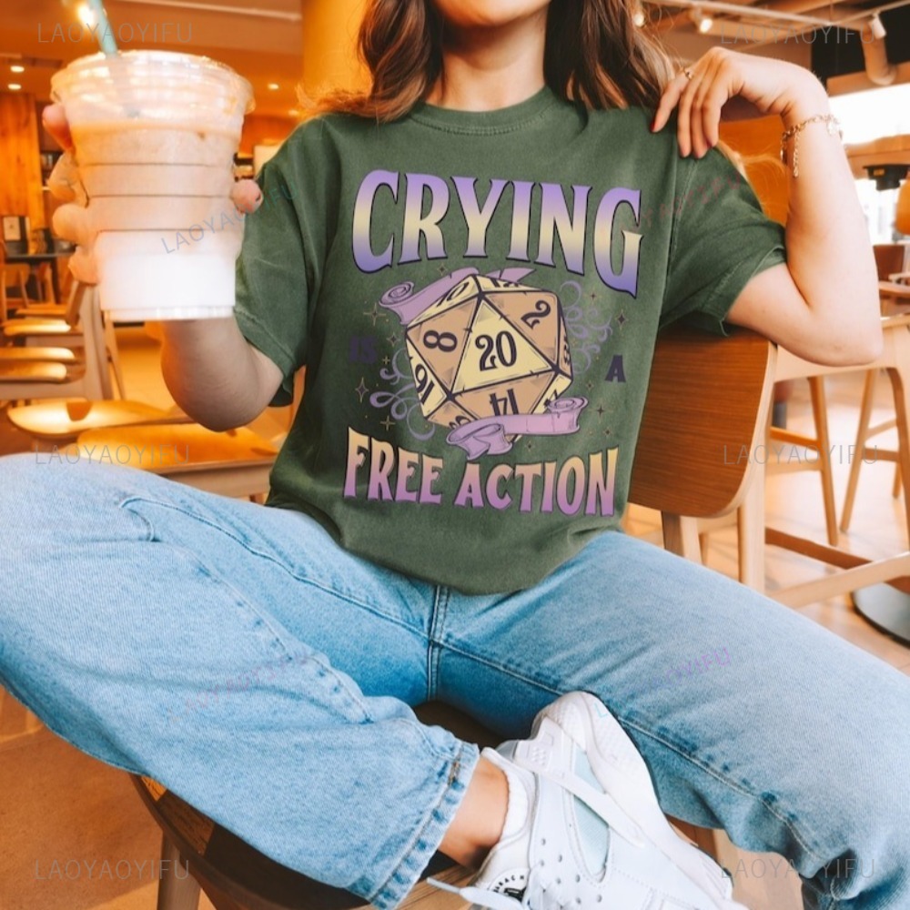 Funny DnD Crying Is A Free Act - Esports Gaming Shirts avis et prix