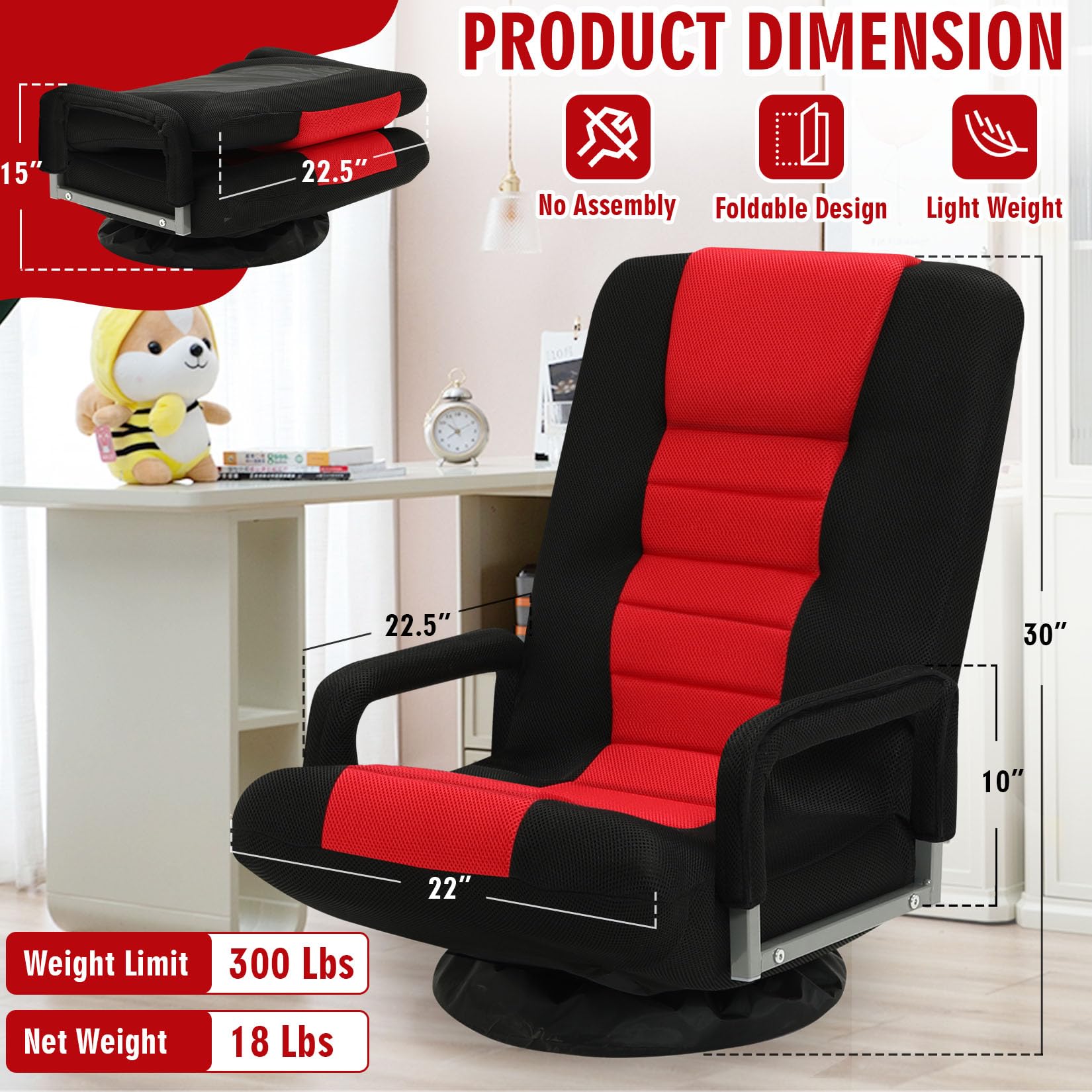 Red And Black Mesh Swivel Gami - Esports Gaming Degree avis et prix