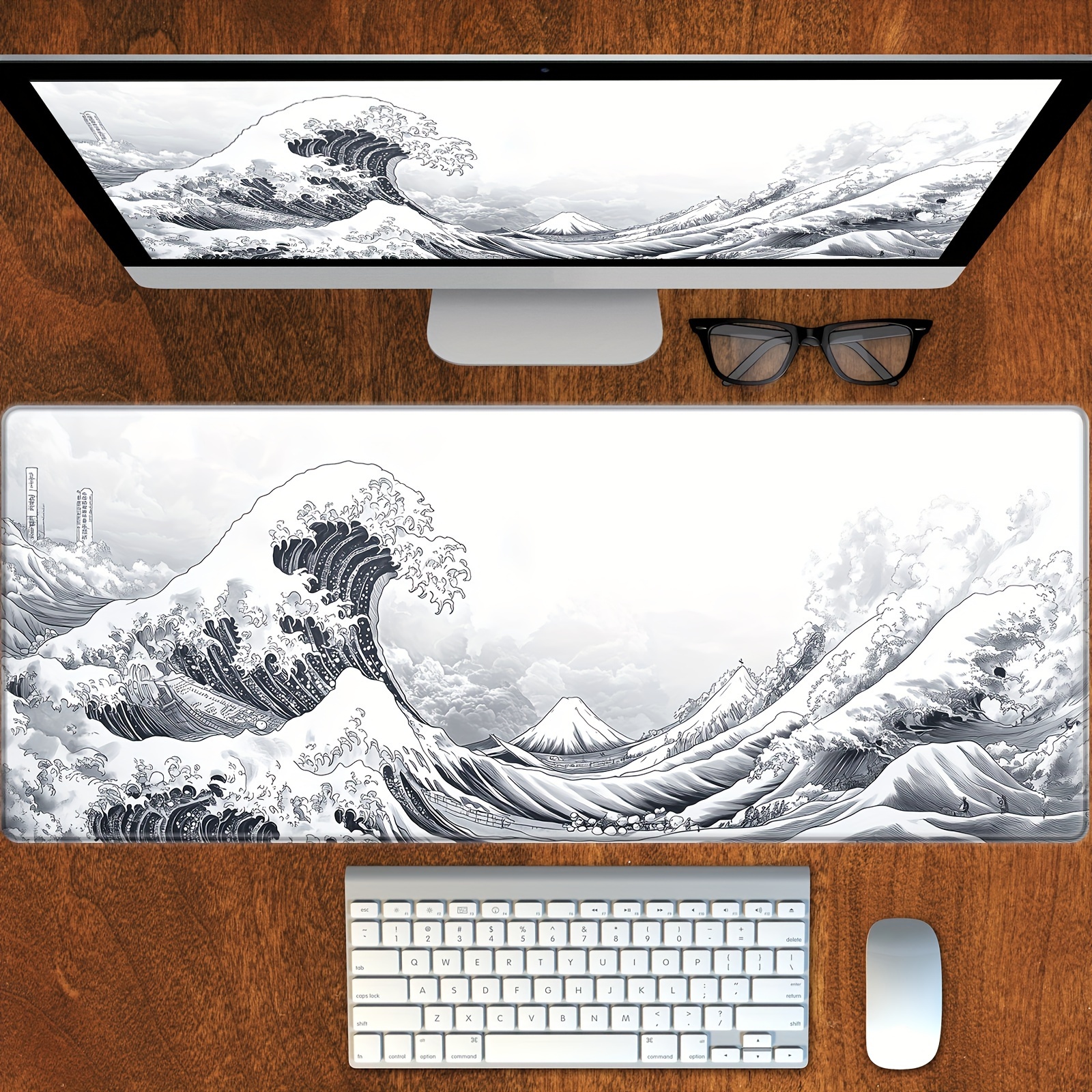 Grey and White Wave Gaming Mou - Esports Or Gaming avis et prix