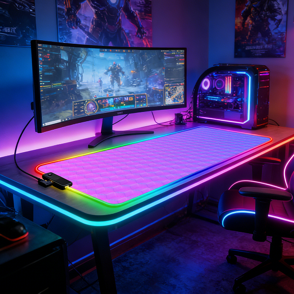 LED Lighting RGB Mouse Pad E-s - Esports Gaming Maus avis et prix