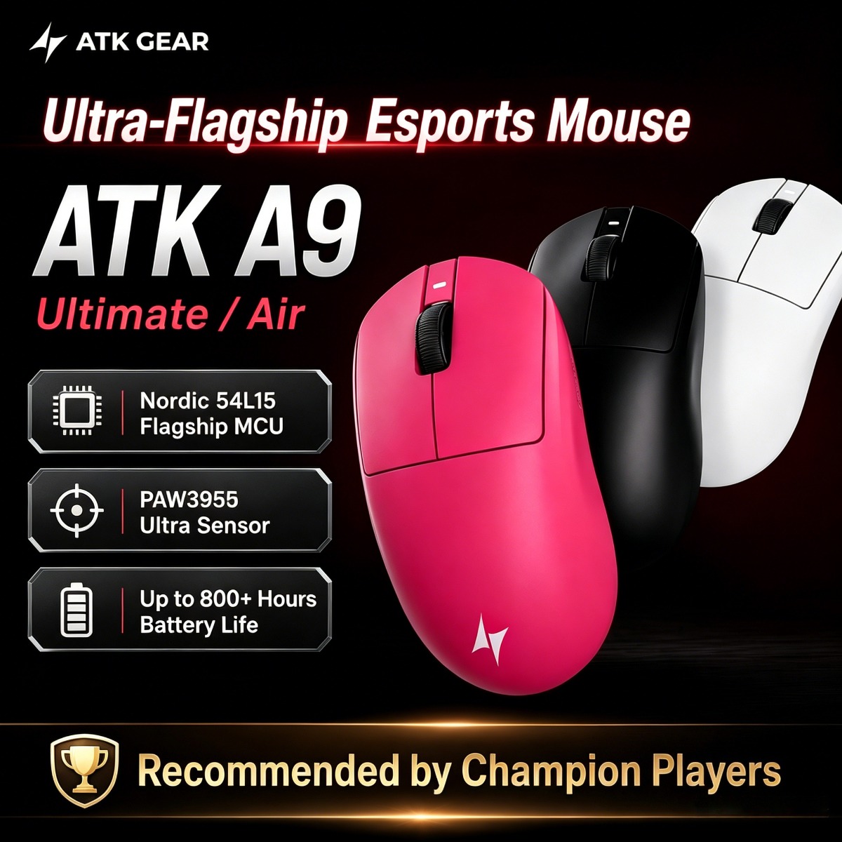 ATK Gaming Mouse DragonFly A9  - Esports Gaming Mice avis et prix