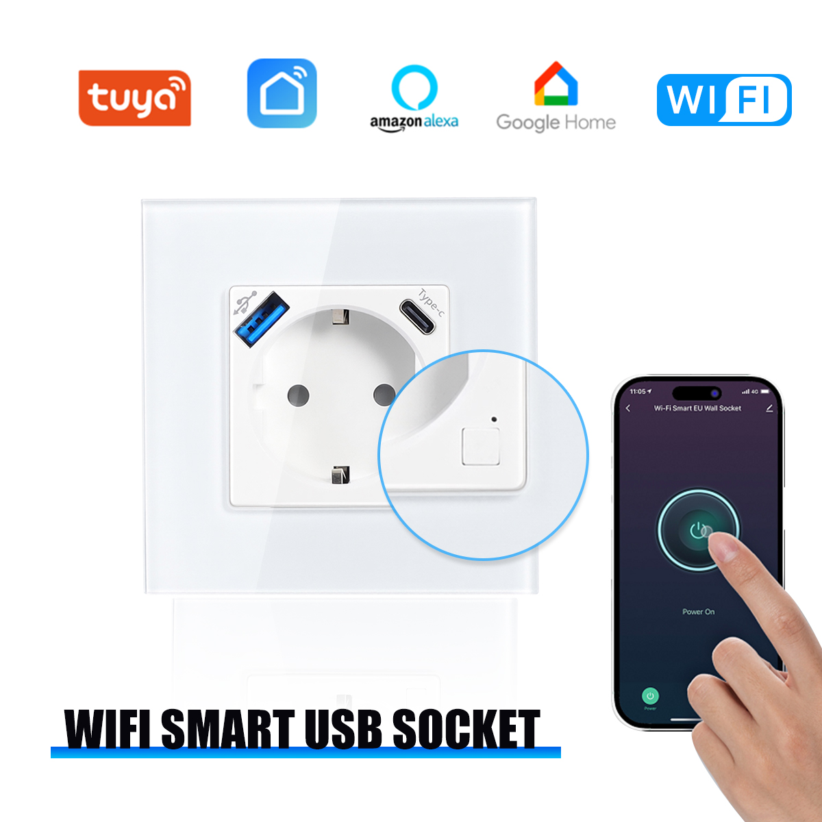 GEYA Wifi EU Socket With 20W T - Controller Charging Stand avis et prix