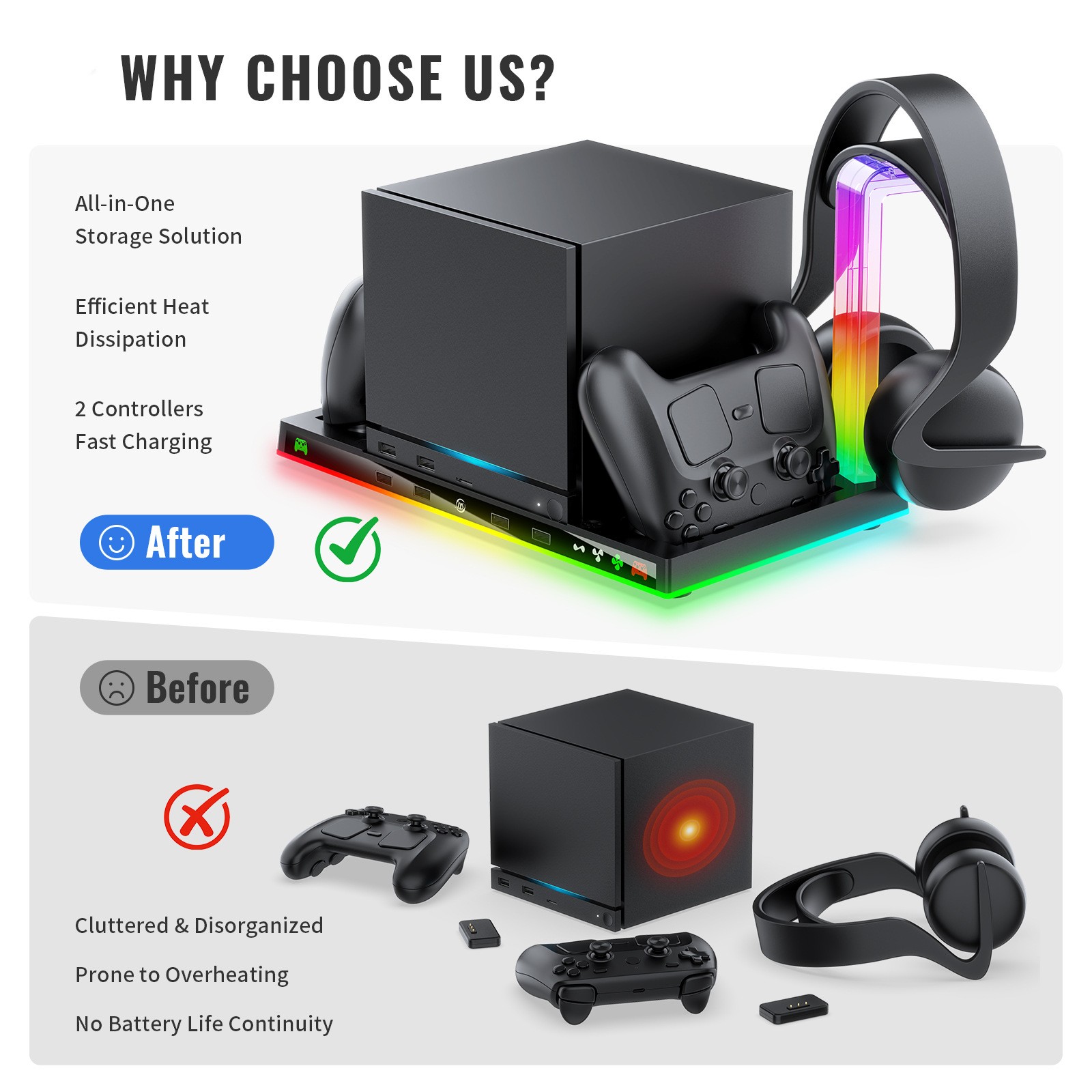 Charging Dock Stand with Cooli - Controller Charging Stand avis et prix